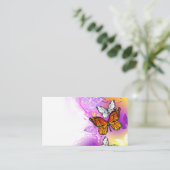 Monovlinders op Paarse Achtergrond Advieskaart (Staand voorkant)