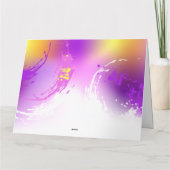 Monovlinders op Paarse Achtergrond Bedankkaart (Achterkant)