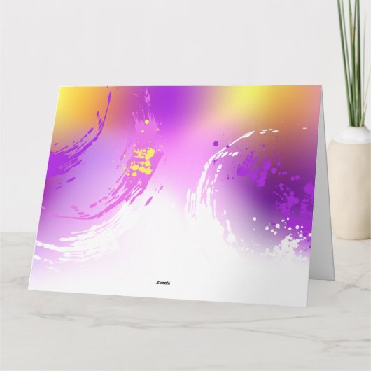 Monovlinders op Paarse Achtergrond Bedankkaart (Achterkant)