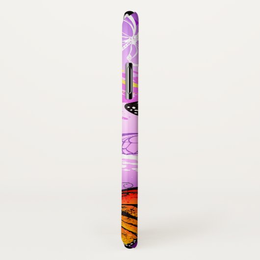 Monovlinders op paarse achtergrond Case-Mate iPhone case (Achterkant / rechts)