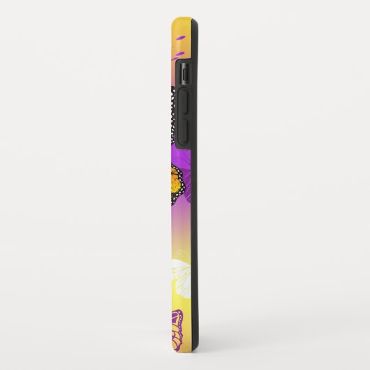 Monovlinders op paarse achtergrond Case-Mate iPhone case (Achterkant/links)