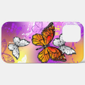 Monovlinders op paarse achtergrond Case-Mate iPhone case (Achterkant (horizontaal))