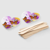 Monovlinders op Paarse Achtergrond Handwaaier (Niet-gemonteerd)