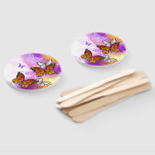 Monovlinders op Paarse Achtergrond Handwaaier (Niet-gemonteerd)