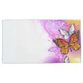 Monovlinders op paarse achtergrond kussensloop (Voorkant-Rechts)