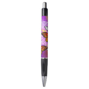 Monovlinders op Paarse Achtergrond Pen