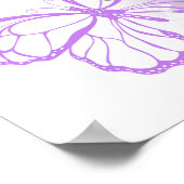 Monovlinders op Paarse Achtergrond Poster (Hoek)