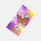 Monovlinders op Paarse Achtergrond Servet (Hoek)
