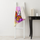 Monovlinders op paarse achtergrond sherpa deken (In situ)