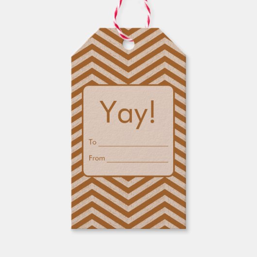 MonoZag & Grace Warm Kaneel Cadeaulabel (Voorkant)