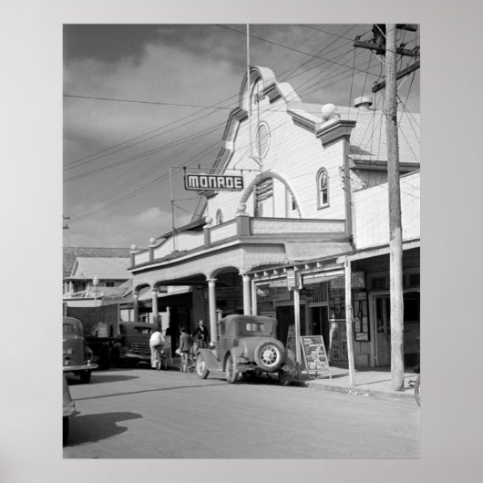 Monroe Cafe, Key West, jaren '30 Poster (Voorkant)