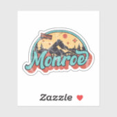 Monroe, Connecticut Sticker (Vel)