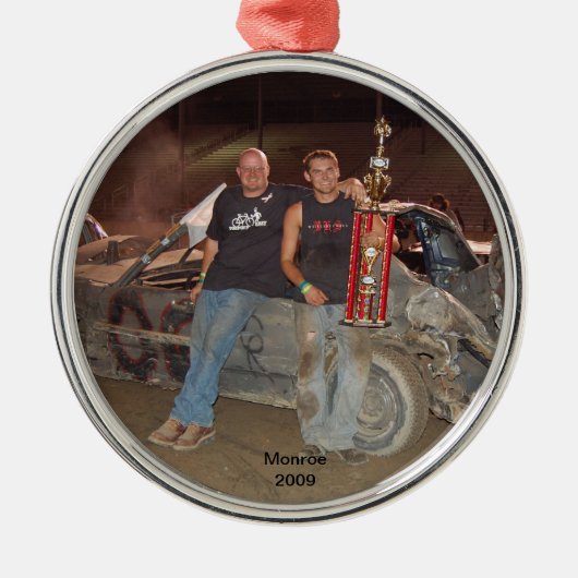Monroe County Demolition Derby 2009 Metalen Ornament (Voorkant)