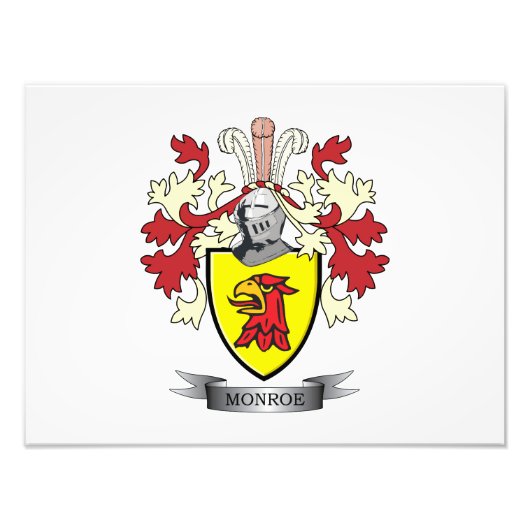 Monroe Family Crest Coat. Foto Afdruk (Voorkant)