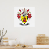 Monroe Family Crest Coat. Poster (Keuken)