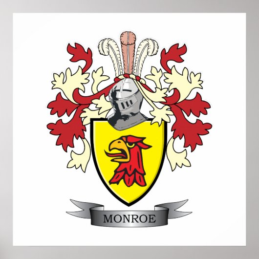 Monroe Family Crest Coat. Poster (Voorkant)