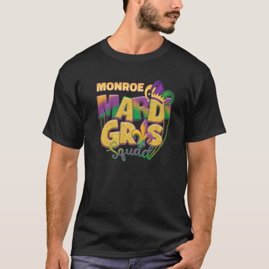 Monroe Mardi Gras Squad T-shirt (Voorkant)