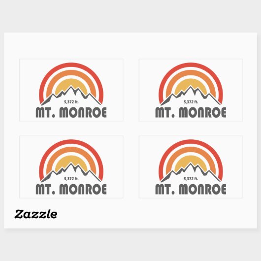 Monroe New Hampshire Rechthoekige Sticker (Vel)