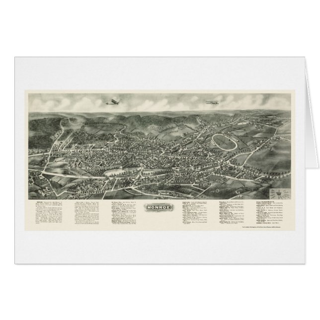 Monroe, NY Panoramic Map - 1923 (Voorkant Horizontaal)