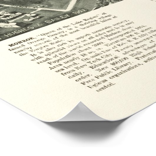 Monroe, NY Panoramic Map - 1923 Poster (Hoek)