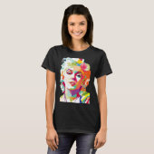 Monroe Pop Kunstkleurige T-shirt afdrukken (Voorkant volledig)