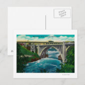 Monroe Street Bridge en Herfsten op Spokane River Briefkaart (Voorkant / Achterkant)