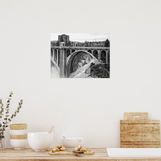 Monroe Street Bridge - Spokane Washington Poster (Keuken)
