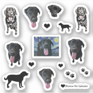 Monroe the Labrador Funny Dog Sticker