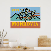 Monrovia City vlag Poster (Keuken)