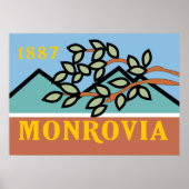 Monrovia City vlag Poster (Voorkant)