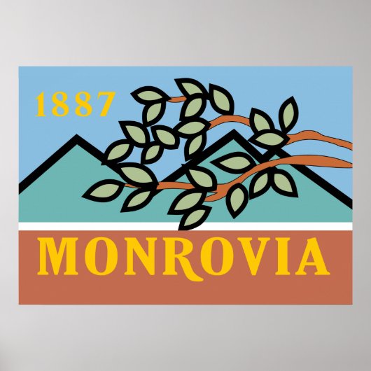 Monrovia City vlag Poster (Voorkant)