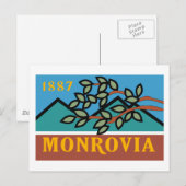 Monrovia Flag Briefkaart (Voorkant / Achterkant)