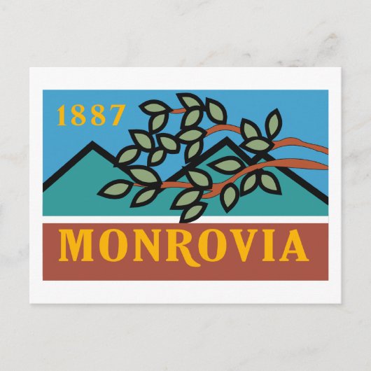 Monrovia Flag Briefkaart (Voorkant)
