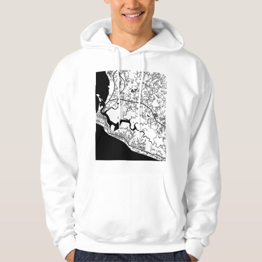 Monrovia Liberia City Map Hoodie (Voorkant)