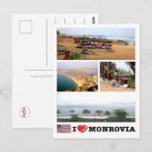 Monrovia - Liberia - I Love - Briefkaart (Voorkant / Achterkant)