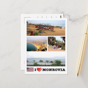 Monrovia - Liberia - I Love - Briefkaart