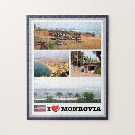 Monrovia - Liberia - I Love - Legpuzzel (Verticaal)