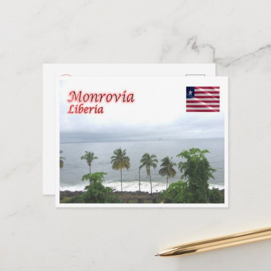 Monrovia - Liberia - Panorama - Briefkaart (Voorkant / Achterkant in situ)