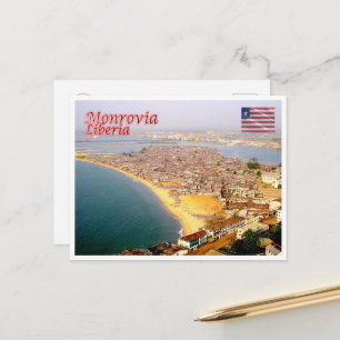 Monrovia - Liberia - Uitzicht vanuit de lucht - Briefkaart