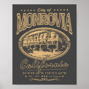 MONROVIA LOS ANGELES CALIFORNIË - MYRTLE AVENUE POSTER