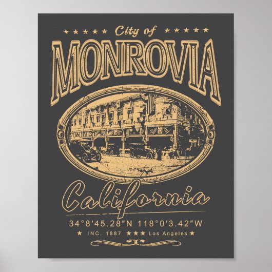 MONROVIA LOS ANGELES CALIFORNIË - MYRTLE AVENUE POSTER (Voorkant)