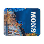 Mons Belgique Photo Vintage Magneet (Horizontaal)