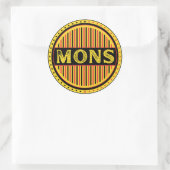 Mons City Pride Emblem – Belgian Identity Ronde Sticker (Tas)