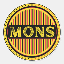 Mons City Pride Emblem – Belgische identiteit Ronde Sticker