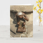 Mons het Wenskaart van de Aap Kaart (Gele Bloem)