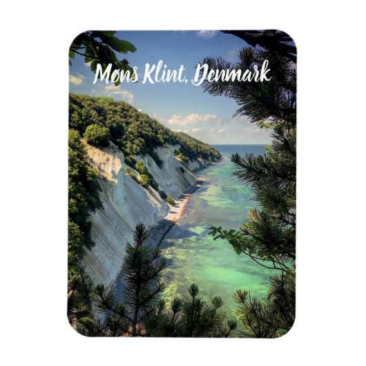Møns Klint Denmark gestiliseerd Magneet (Verticaal)