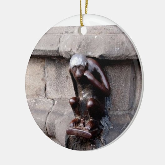 Mons Monkey Keramisch Ornament (Links)