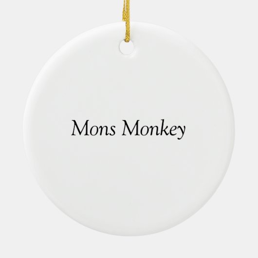 Mons Monkey Keramisch Ornament (Achterkant)