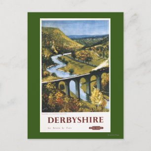 Monsal Dale, Train and Viaduct British Rail Briefkaart