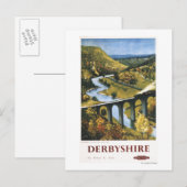 Monsal Dale, Train and Viaduct British Rail Briefkaart (Voorkant / Achterkant)